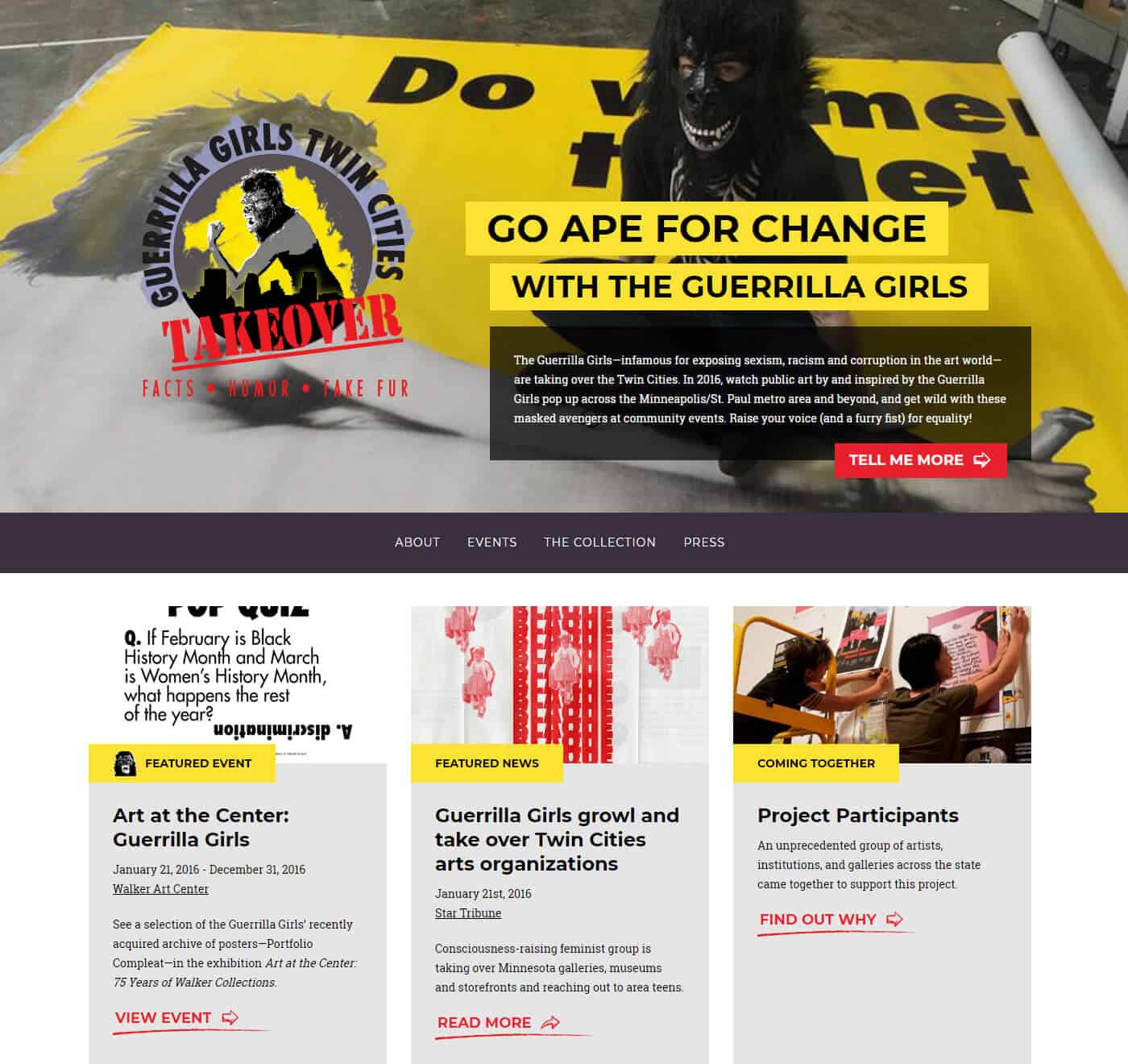 Guerrilla Girls Twin Cities Takeover Project